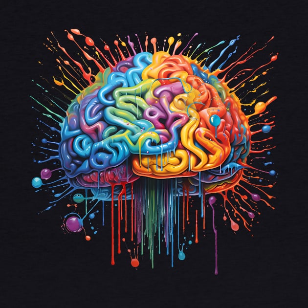 Colorful artistic brain - ADHD, autism by Unelmoija